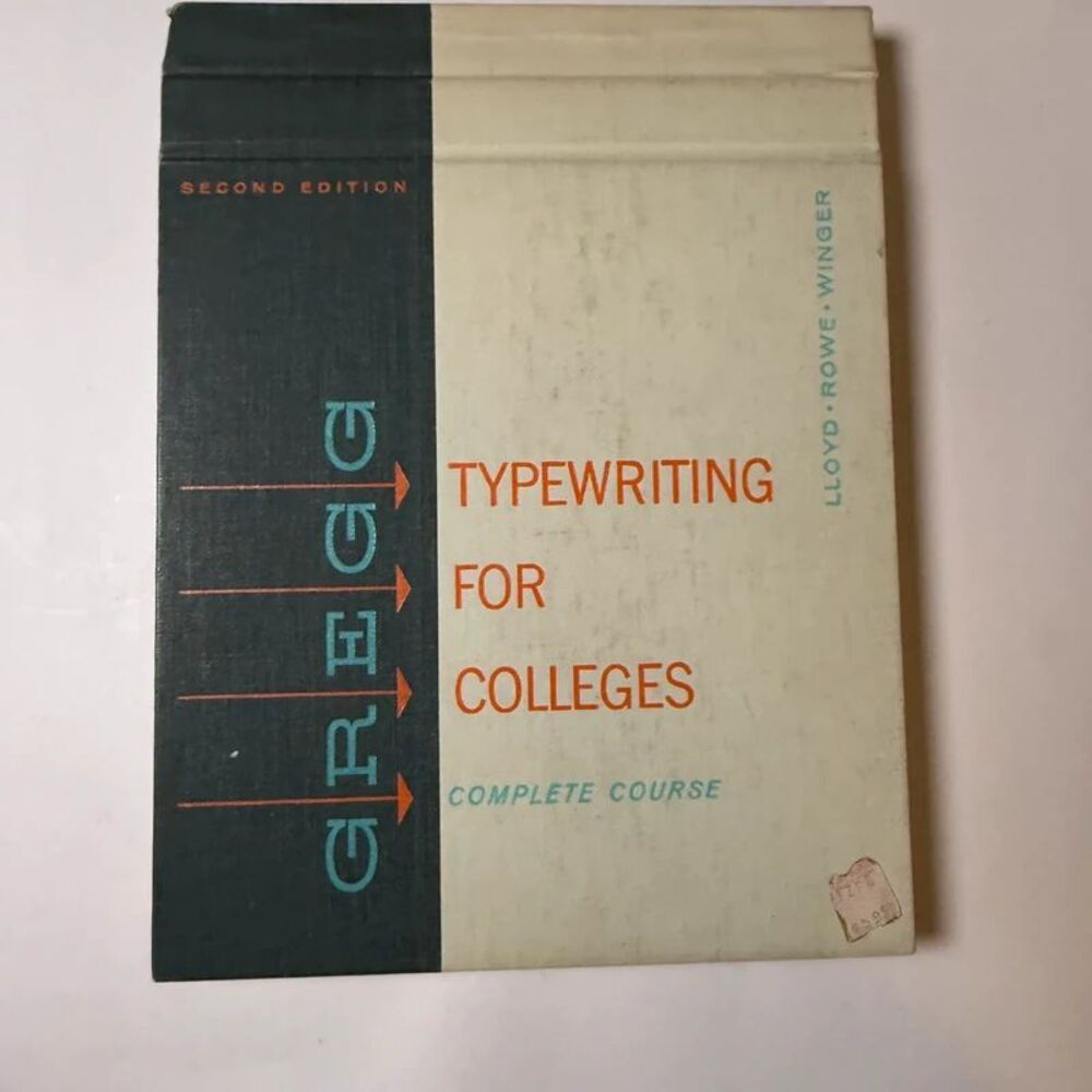 Vintage Gregg Typewriting for Colleges 2nd Edition Course MCM Mad Men dark acade
